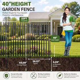 MIWEVRO 10-panel fence gate image showing easy access and portability.