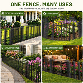 MIWEVRO flexible-layout garden fence shaping to fit irregular spaces.