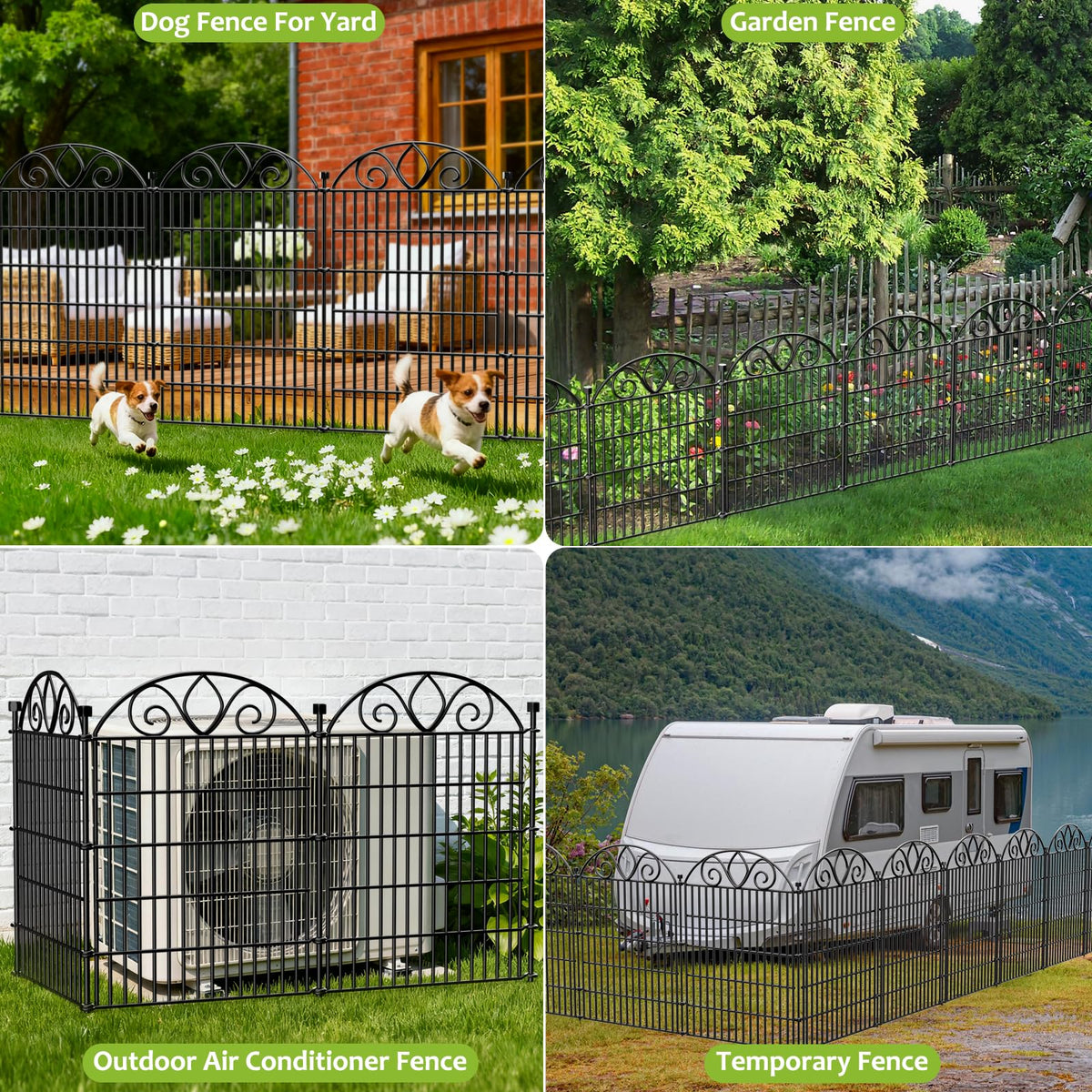 MIWEVRO versatile fence for patio, yard, and garden zones.