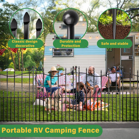 MIWEVRO portable patio yard fence setup demonstrating flexibility