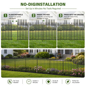 MIWEVRO portable fence easy to move for seasonal yard arrangements
