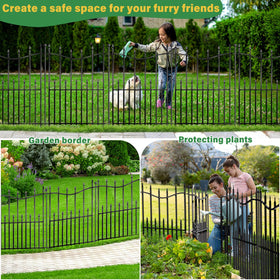 MIWEVRO rustproof coated metal fence suitable for all weather