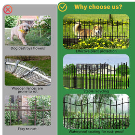MIWEVRO rustproof coated metal fence for durable outdoor use