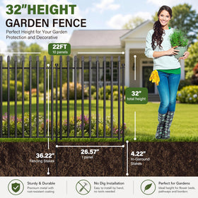 MIWEVRO rustproof metal panels provide a durable decorative boundary for lawns.