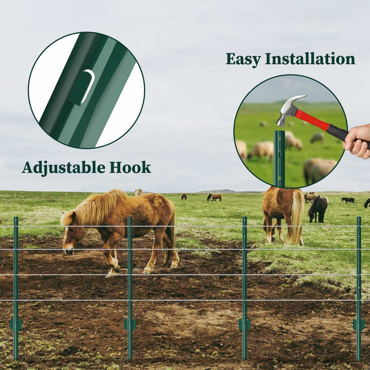 MIWEVRO versatile post for garden fences and barriers