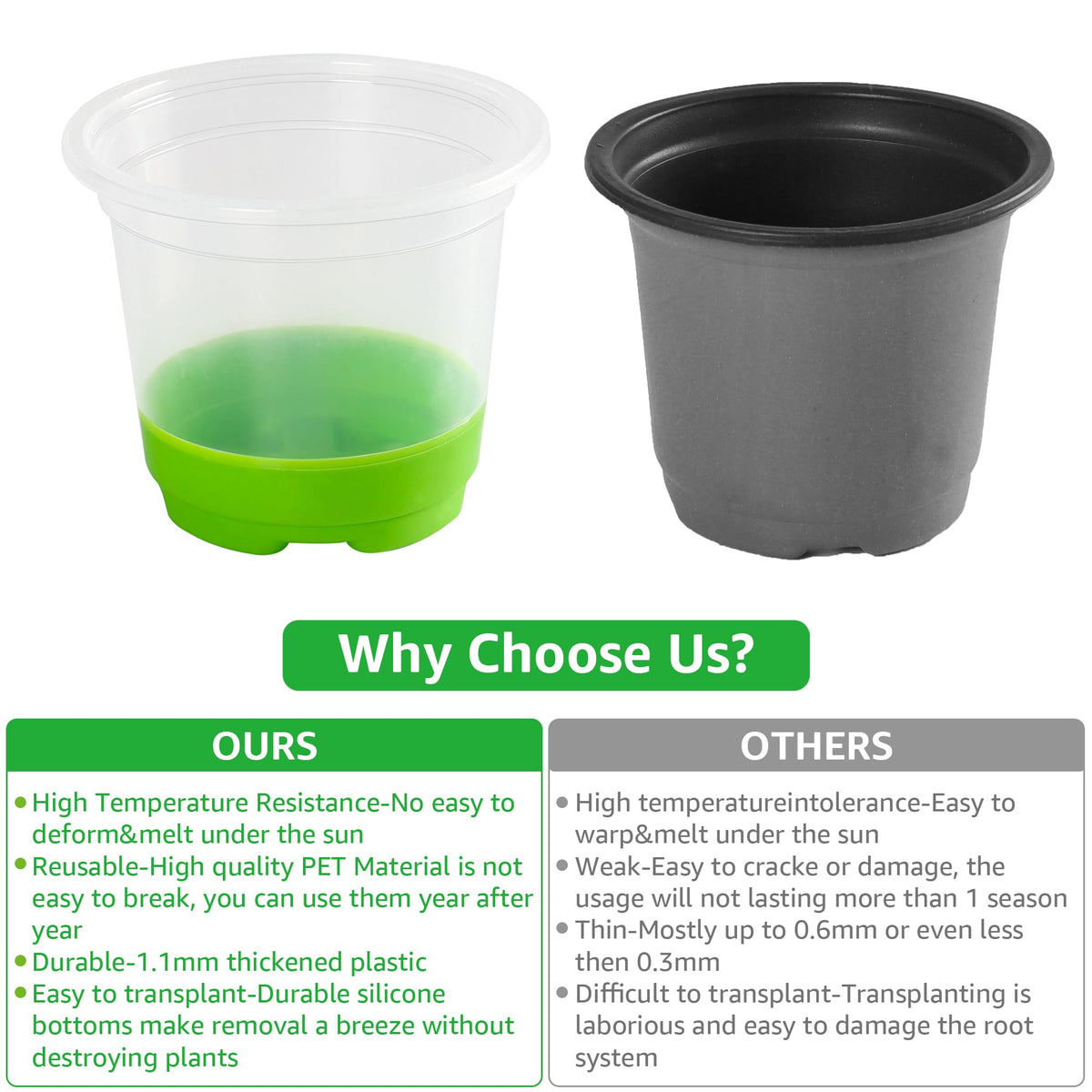 Mixc 30-pack of 5-inch nursery pots for seed starting and propagation.