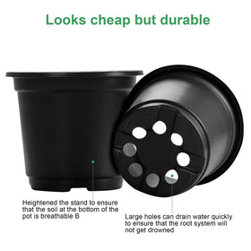 MIXC 4-inch nursery pot with drainage holes, promotes soil ventilation and healthy roots.