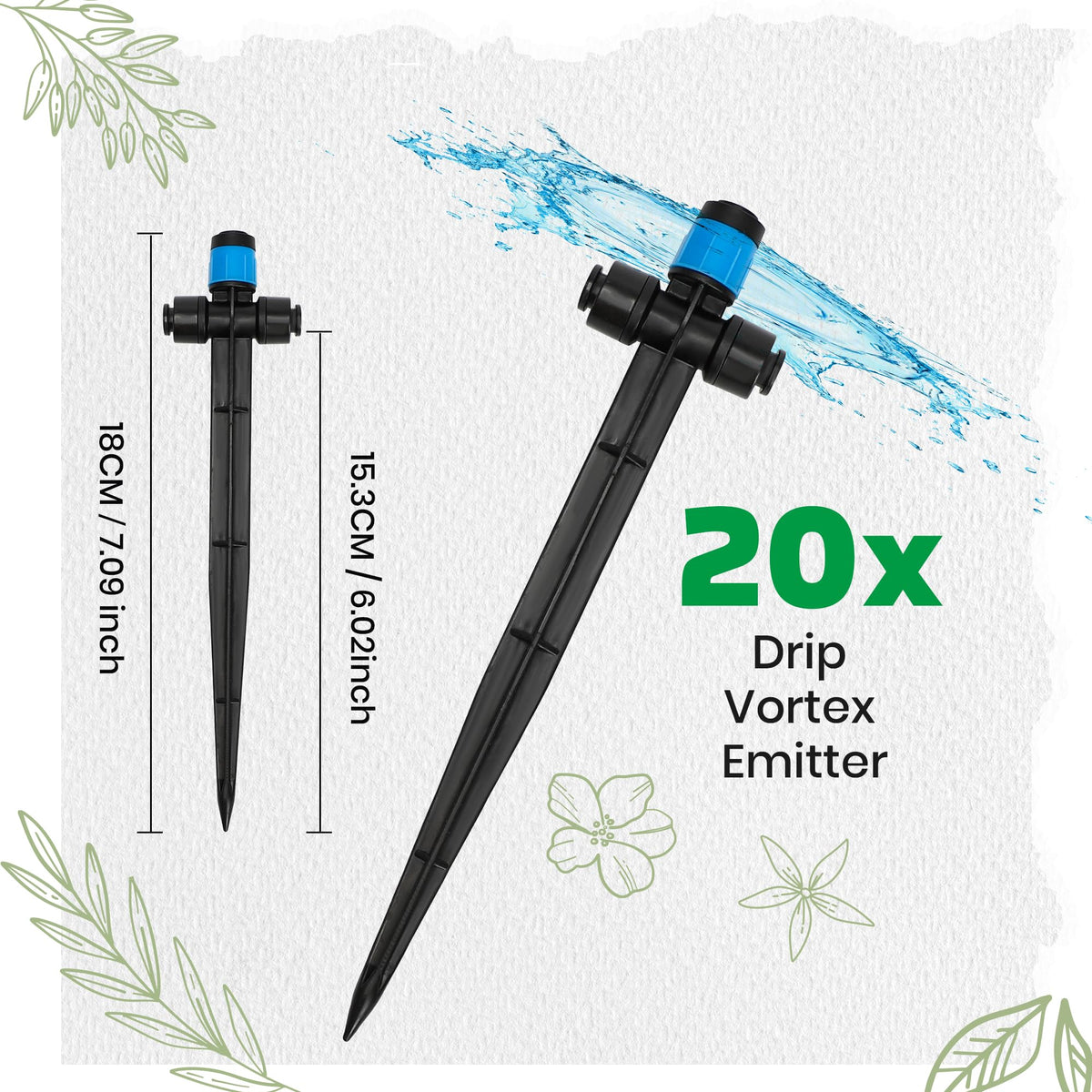 MIXC adjustable 360° flow cap enables precise watering