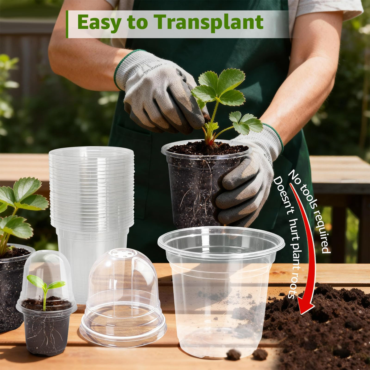Lightweight yet sturdy for easy handling during starting and transplanting.