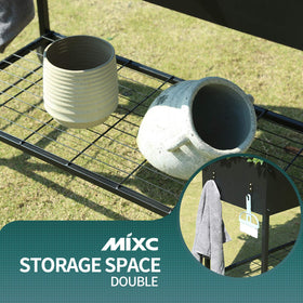 MIXC drainage holes and lines provide watering control for the bed.