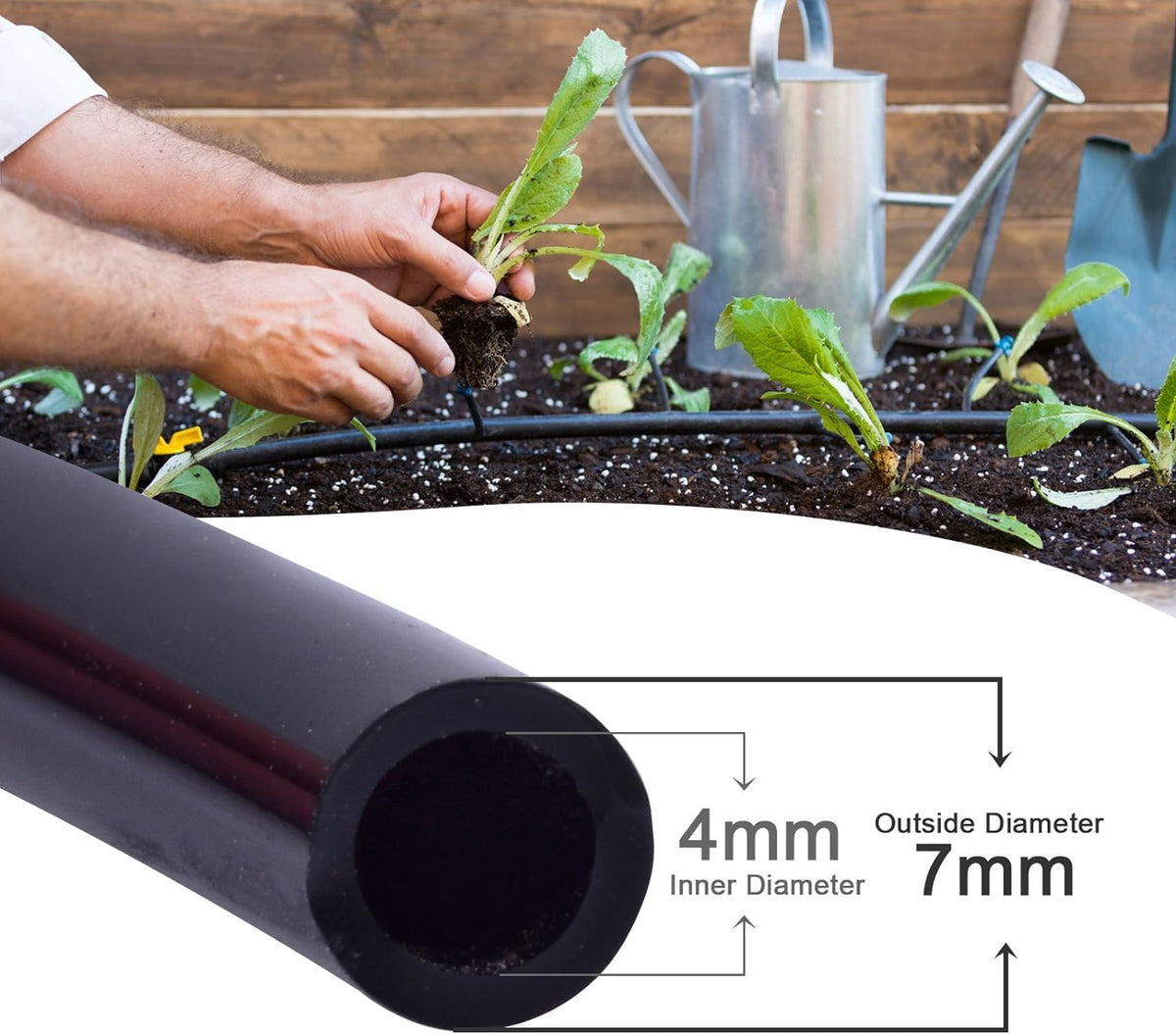 MIXC flexible tubing making tight turns with minimal elbows.