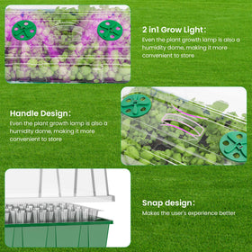 MIXC mini propagator dome shows adjustable vents to regulate humidity and temperature.