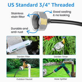 MIXC 3/4 inch brass adapter enabling quick hose connection