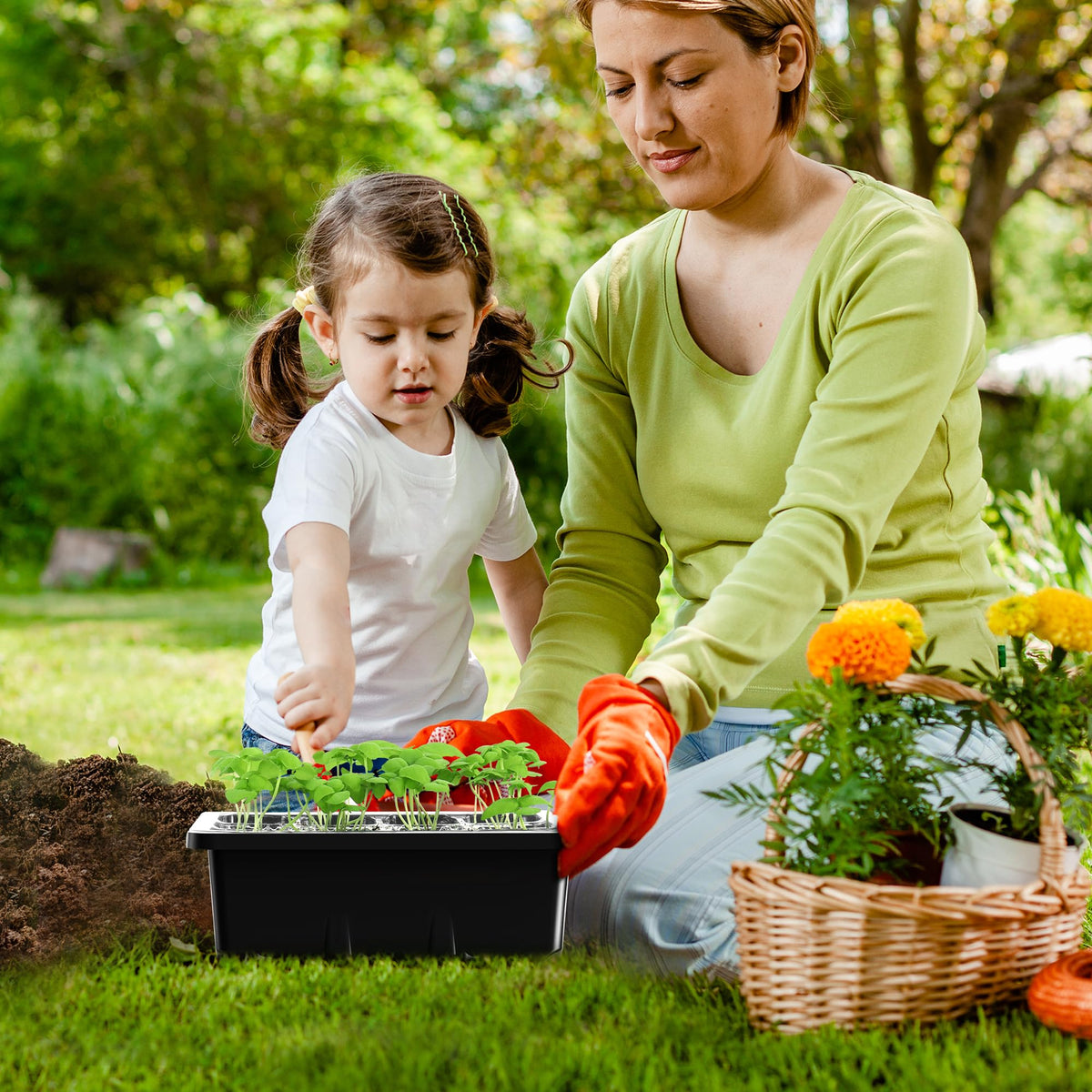 MIXC portable seed starting kit allows indoors movement of trays