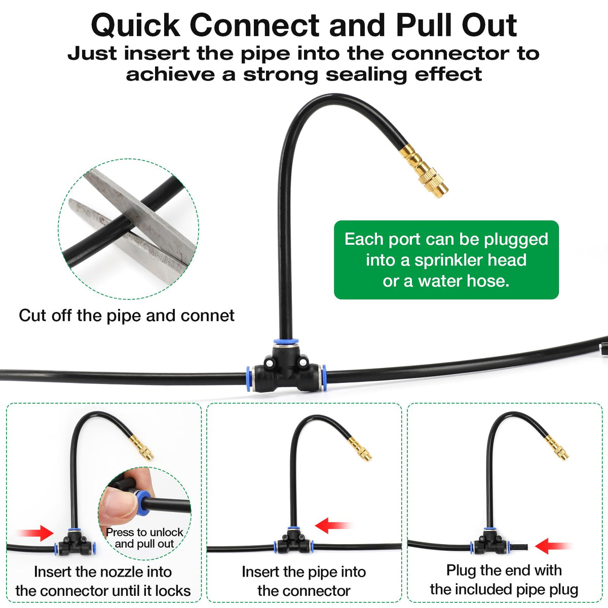 MIXC quick-connect adapters simplify DIY irrigation installation