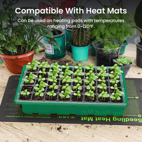 MIXC seed starter base tray stack saves space for multiple germination rounds.
