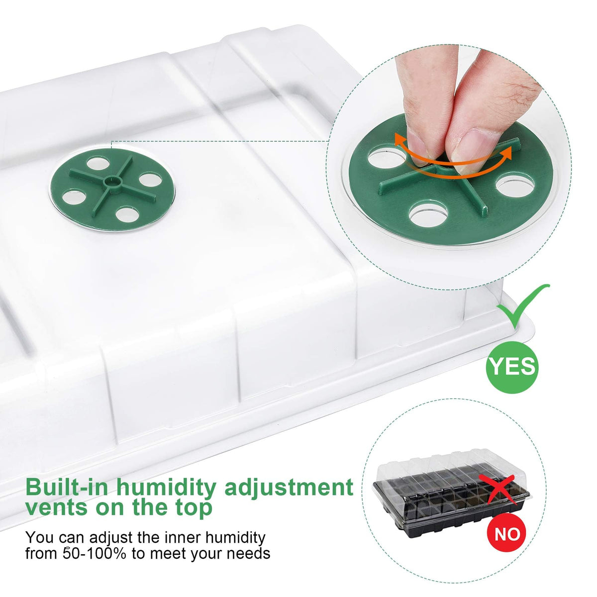 MIXC seed starter kit includes trays, domes, tools and plant labels for organization.