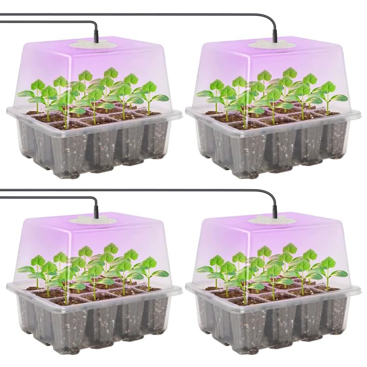 MIXC seed starter kit with grow light supports indoor seedling growth.