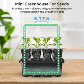 MIXC compact seed starter tray set with 10 trays for multi crop germination