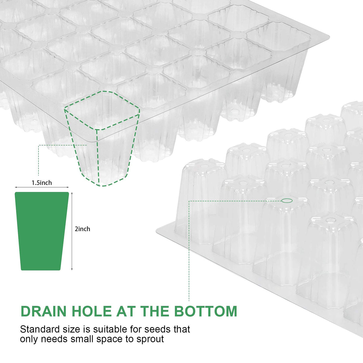 MIXC seedling care with clear visibility and humidity dome protection.
