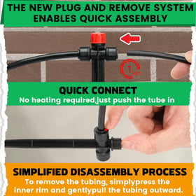 MIXC six-inch stake keeps emitter steady for garden beds.