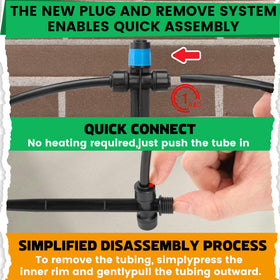 MIXC six-inch stake stabilizes emitter for stable spray coverage