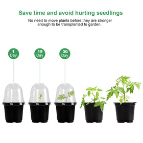 MIXC stackable 4-inch pots, lightweight design for compact storage and easy transfer.