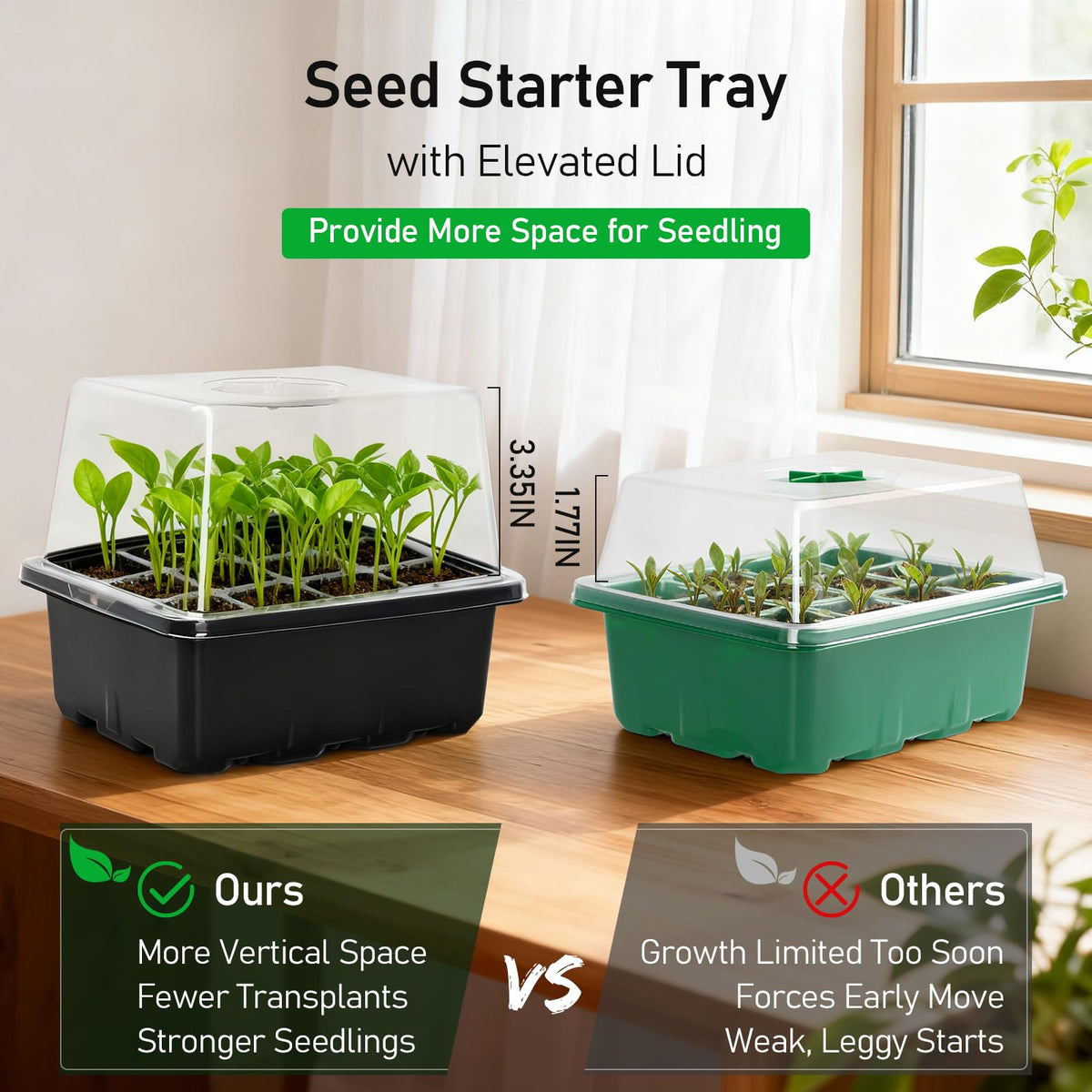 MIXC transparent dome for easy observation of roots and seedlings