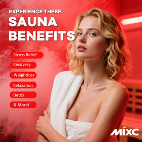 MIXC Upgraded Low EMF Infrared Sauna Box waterproof fabric cleans easily