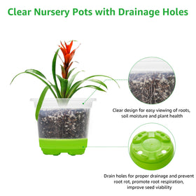 MIXC clear design lets you monitor moisture and root growth easily.
