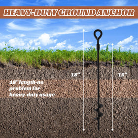MIXXIDEA ground anchor dog-tie-out-use keeps pets secure in yards and campsites.