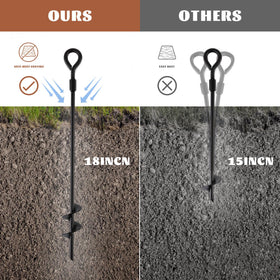 MIXXIDEA ground anchor metal-fence-attachment adds stability for fences and sheds.