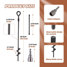 MIXXIDEA ground anchor trampoline-secure supports backyard trampolines in windy weather.