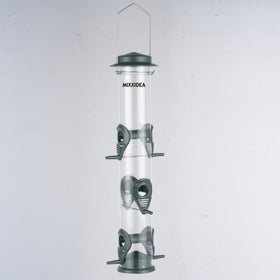 MIXXIDEA green feeder invites hummingbirds and cardinals to visit