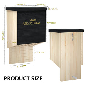 MIXXIDEA bat house interior with grooved design aiding climbing