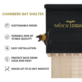MIXXIDEA weather resistant cedar bat box built to last outdoors