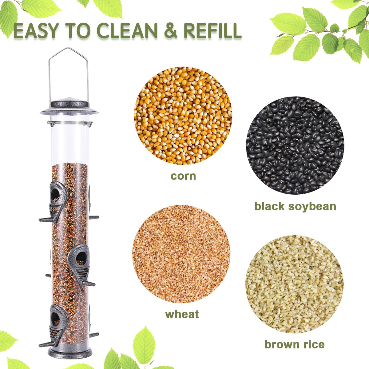 MIXXIDEA clear seed compartment for timely refills and observation.