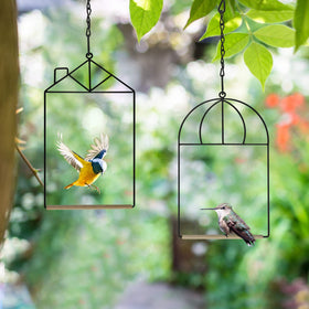 MIXXIDEA bird swing set enhances outdoor decor and bird activity