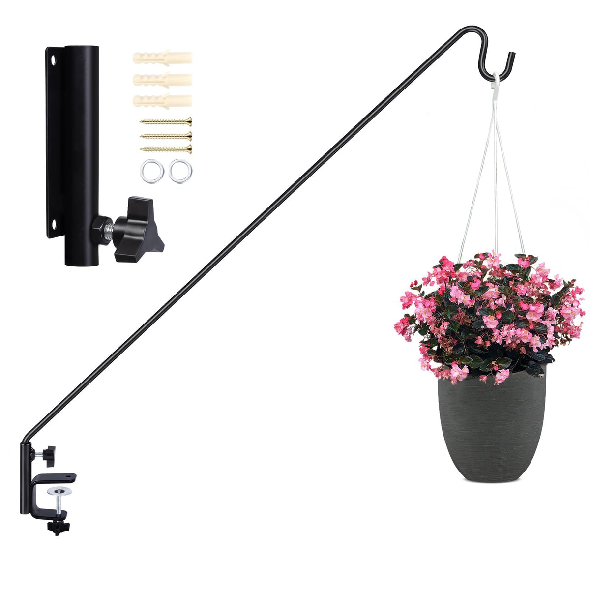 MIXXIDEA deck hook secures wind chimes on outdoor railings for easy display