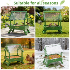 MIXXIDEA weather-resistant cedar with eco-paint withstands seasons.