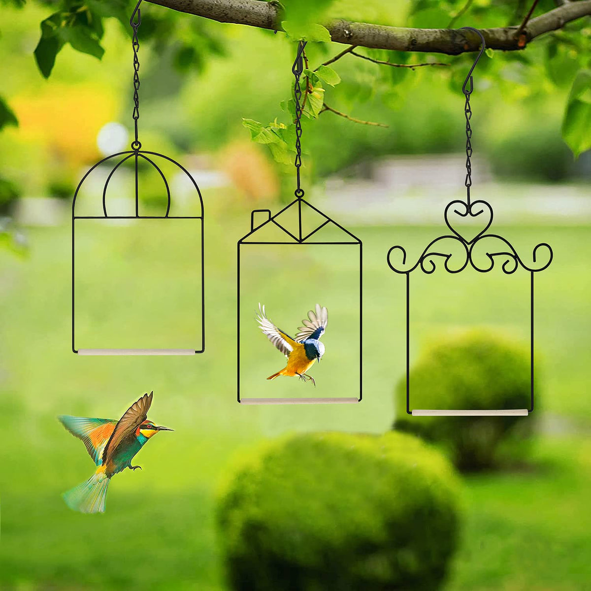 MIXXIDEA hanging chains with S-hooks enable flexible outdoor placement