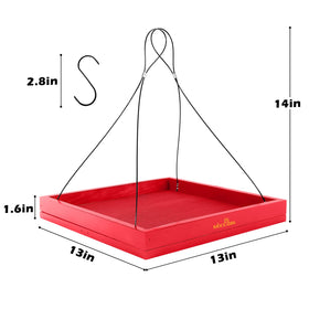 MIXXIDEA hummingbird feeder tray in garden attracts rapid visits.
