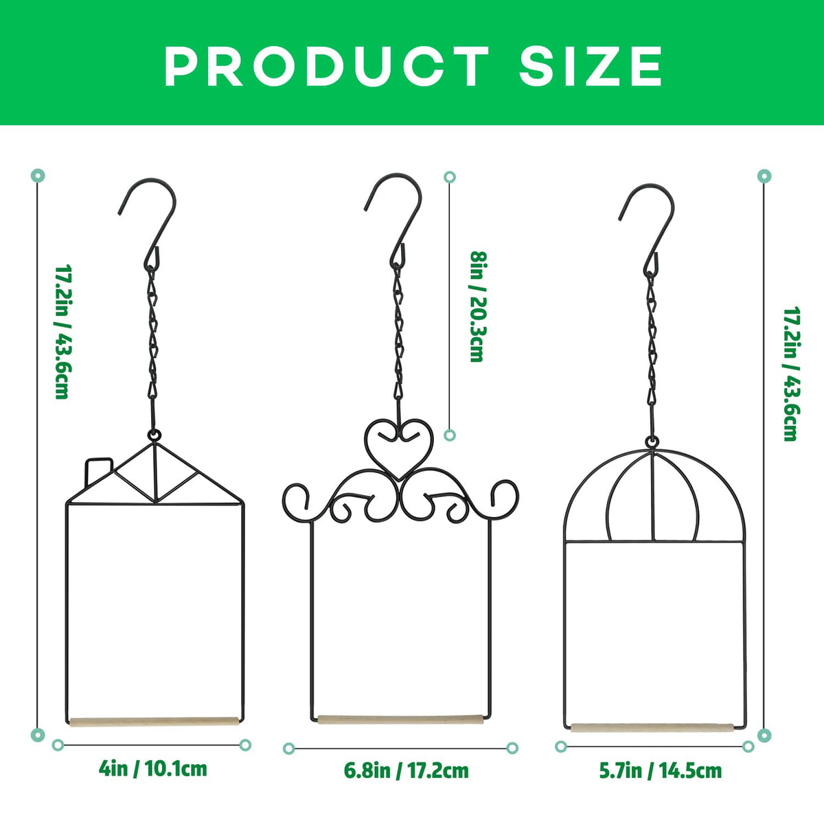 MIXXIDEA hummingbird swing with wooden dowel for natural perching comfort