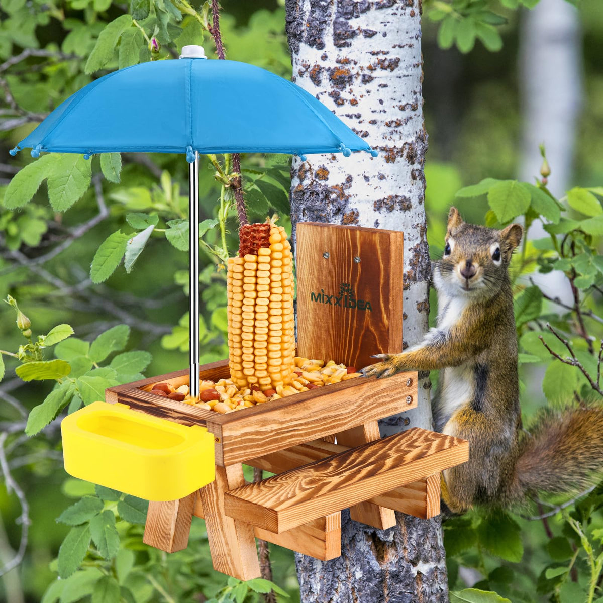 MIXXIDEA Squirrel Feeder Corn Cob Holder expands feeding options for wildlife.
