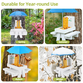 MIXXIDEA Squirrel Feeder Table middle screw with cap prevents poking