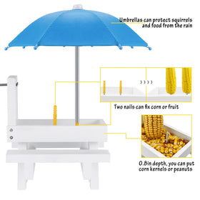 MIXXIDEA Squirrel Feeder Table side view shows sturdy legs