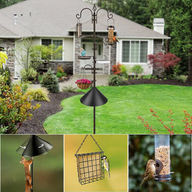 MIXXIDEA W-shaped hooks at top hold large feeders securely.