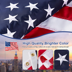 MixOra flag stitching detail highlights precision and color fidelity