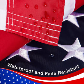 MixOra flag with reinforced grommets for easy hanging on poles or walls