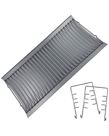 MixRBBQ 27-inch ash pan mounted inside a Char-Griller for cleaner grilling